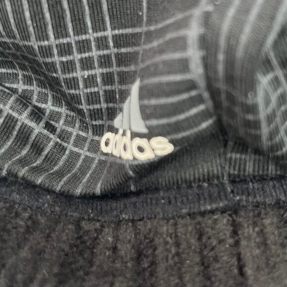 Adidas Knit Beanie Hat Black White Stripe One Size Unisex Warm Winter Accessory - Picture 5 of 7
